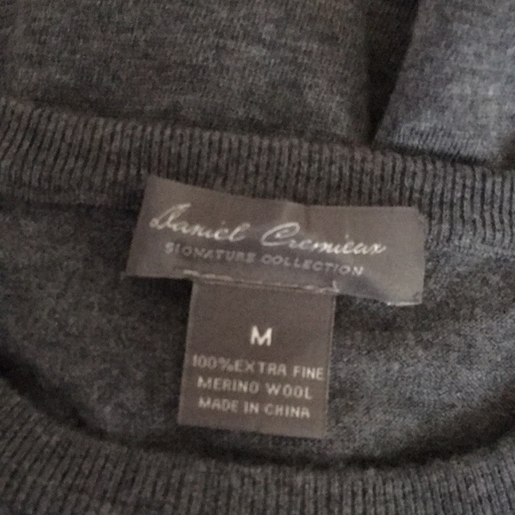 Daniel Cremieax Signature Collection Crewneck Merino Wool Sweater - Picture 6 of 6